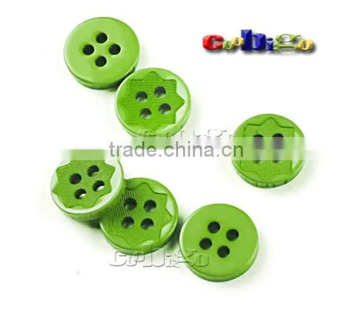 18L(11.5mm) Resin Buttons Laser Figure 4 Holes Sewing Craft For Bag Shoe Garment Toy #FLN015(Mix-s) photo-4