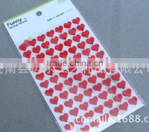2016 Korea Funny Felt Sticker,loving Heart Felt Sticker for Promotional Gift photo-2