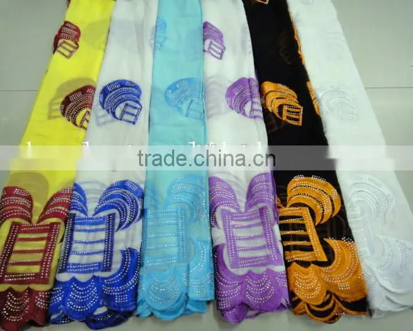 Sequins Embroideried Design Cheap Fabric Wholesale Polyester Embroidery Muslim Scarf photo-3