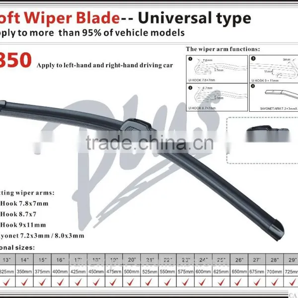 Universal Aero Front Windscreen Wiper Blades S850 photo-2