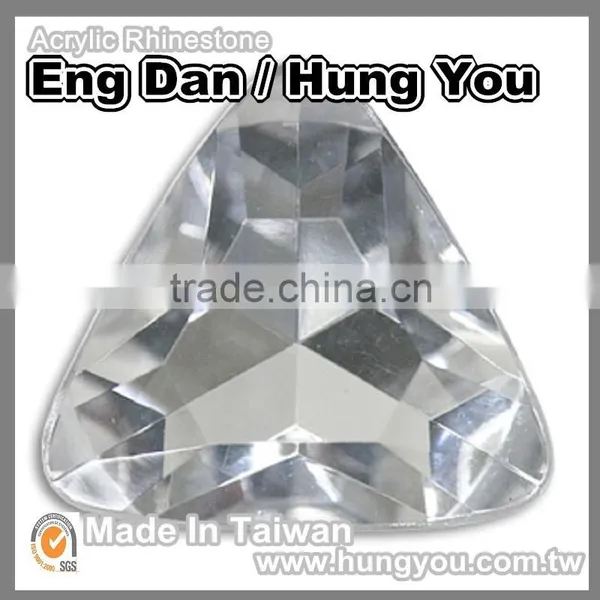 Bling Bling 25mm Triangle Shaped Point Back Rhinestones For Ladies Shoes