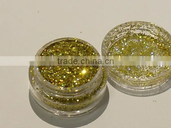 PET 0.4mm Laser Gold Solvent Resistance UV Resistance Glitter Powder
