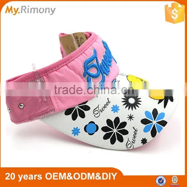 Colorful Bright Printing and Embroidery Design Sun Visor for Kids photo-3
