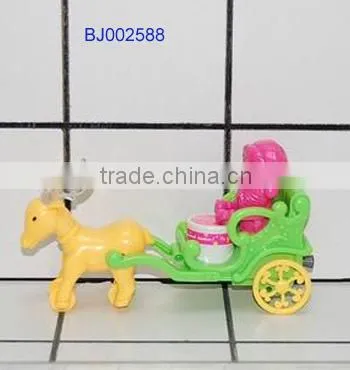 Funny Christmas Toys for Kids Small Pull Toy Milu Deer Cart With Santa