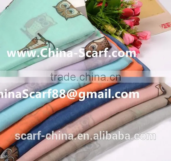 Wholesale Owl Viscose Scarf photo-6
