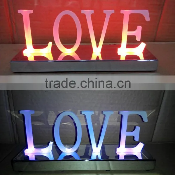 3D Metal Channel Led Channel LED Light up Wedding Love Letter /Frontlit Punching Love Letter Sign