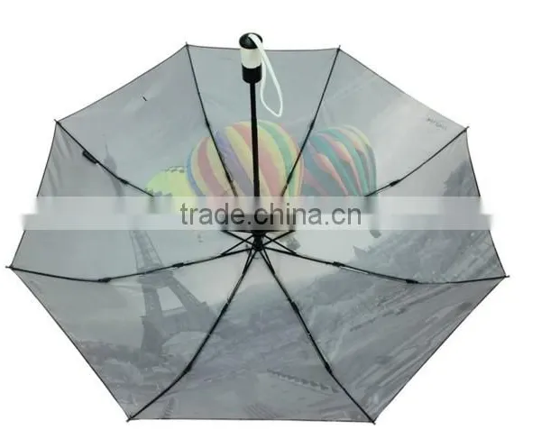 Custom 190t Fabric Material Landscape Photo Print Straight Umbrella photo-5