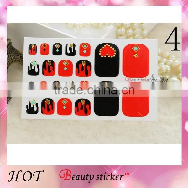 2016 Newest Colorful Nail Wraps Nail Art Sticker Toe Nail Sticker photo-6