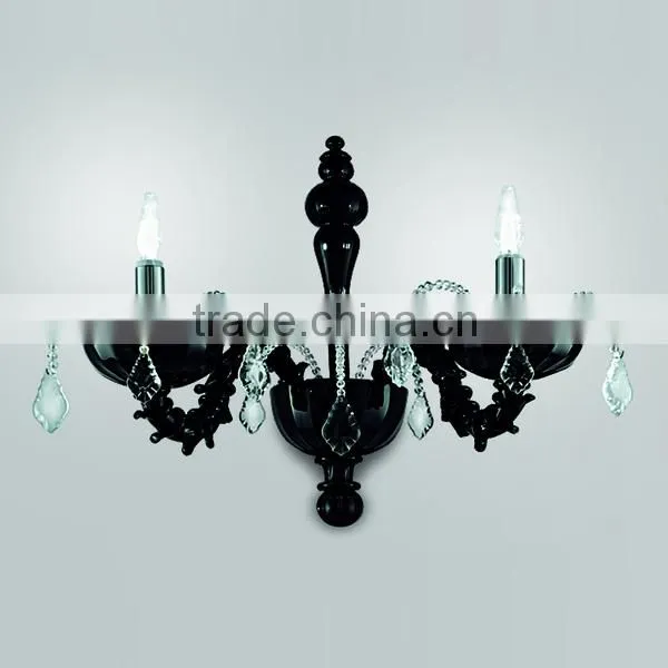 0816-10 Hand-blown Glass Base Hand Made Crystal Add Distinctive Sparkling Appeal Wall Lamp