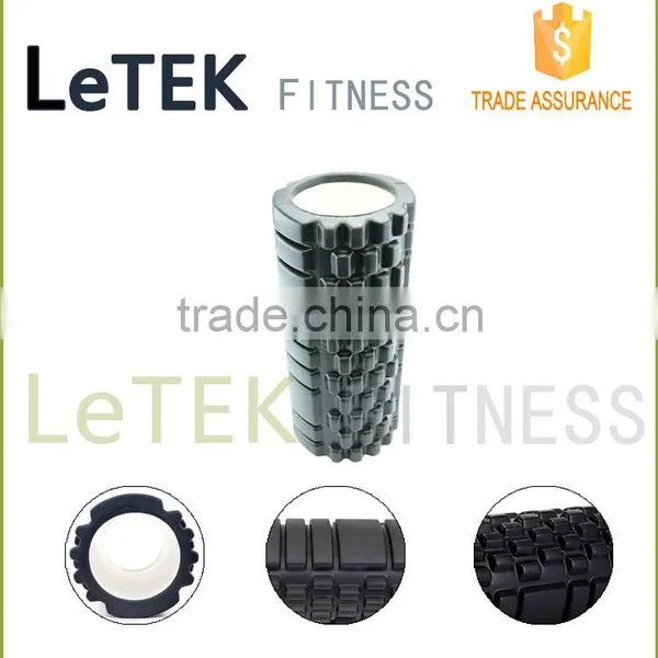 Hollow EVA Foam Pilates Yoga Roller Grid Fitness Exercise Physio Gym Back Massage Tool photo-3