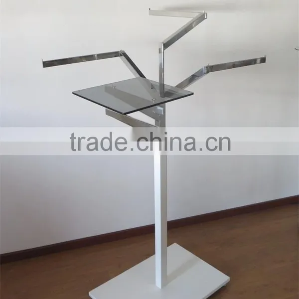 4 Way Tree Shaped Supermarket Portable T-Shirt Floor Display Stand photo-2