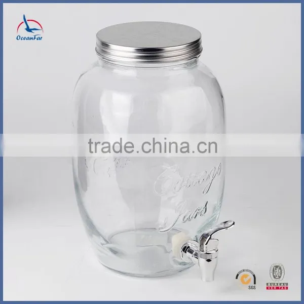 Screw Cap Glass Dispenser Hot Selling Products Glass Drink Dispenser photo-2