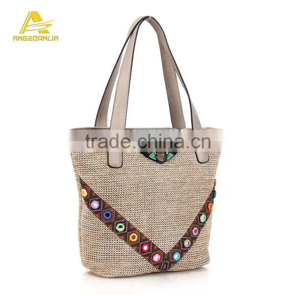 Ladies Fantasy Bags Ethnic/BOHO Style Jacquard Fabric Women Tote Bag Ladies Bags Manufacturers photo-3
