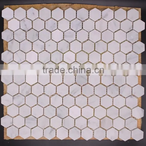 Carrara White Marble Cheap Mosaic Tiles photo-6