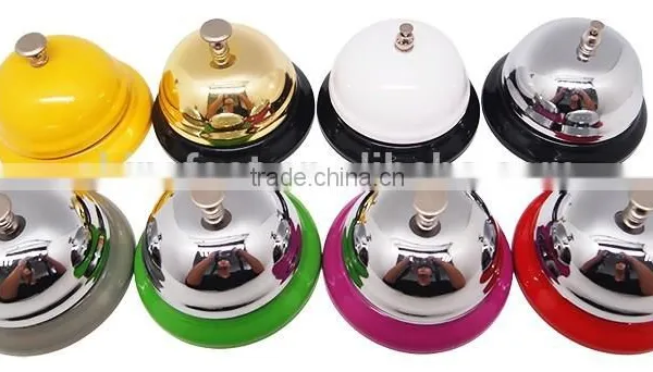 Table Call Bell in Silver Plated Cover With Colorful Painted Base photo-6