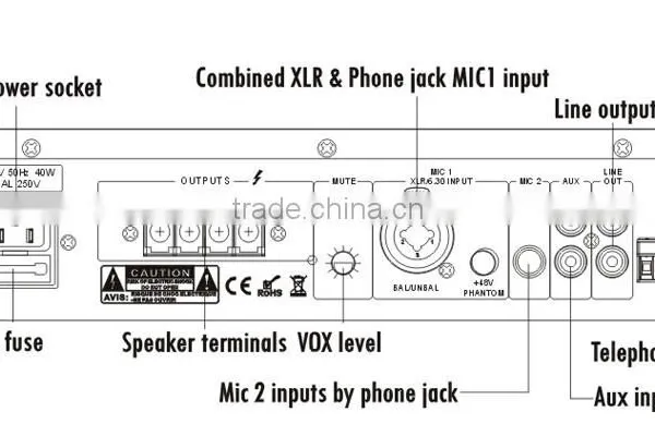 PA System 40W Desktop Power Echo Mixer Amplifier photo-4
