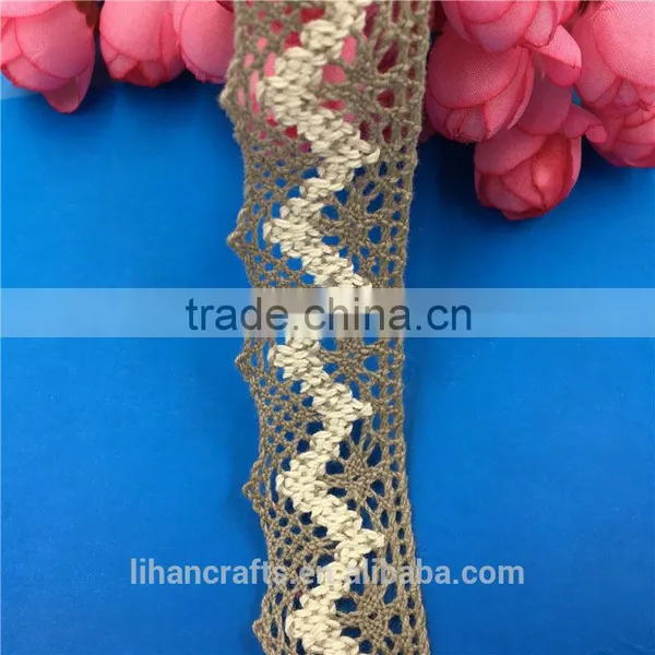 H0366I Elegant Lace Ribbon, 100% Cotton Lace ,Crocheted Lace photo-2