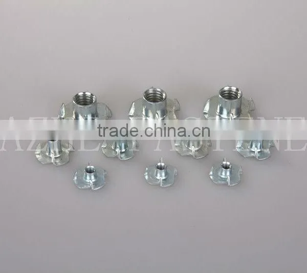 Tee Nut/ Furniture Nut With Four Prongs