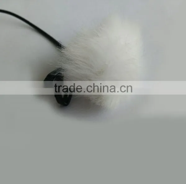 Fuzzy Shower Cap Style Lav Windscreens for Lapel Microphone w White Black Grey photo-2