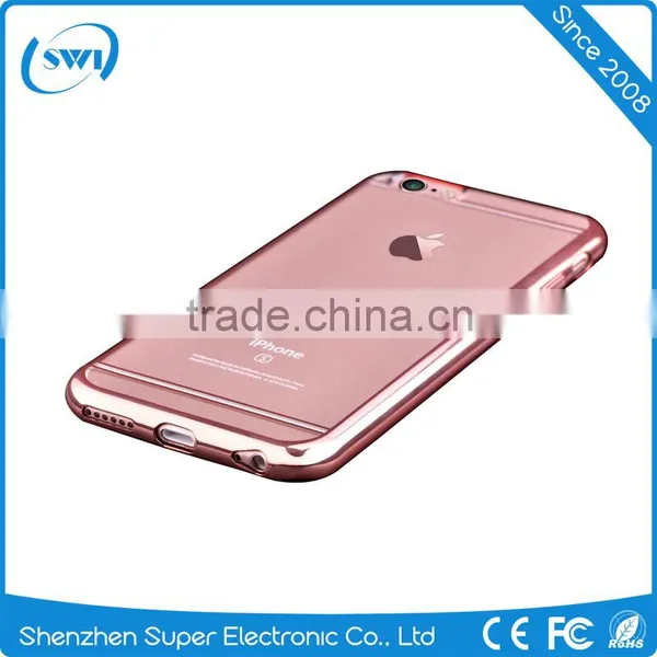 Cell Phone Transparent Matte Plating Soft TPU Cases Cover For Iphone 6 6S 6 Plus photo-3