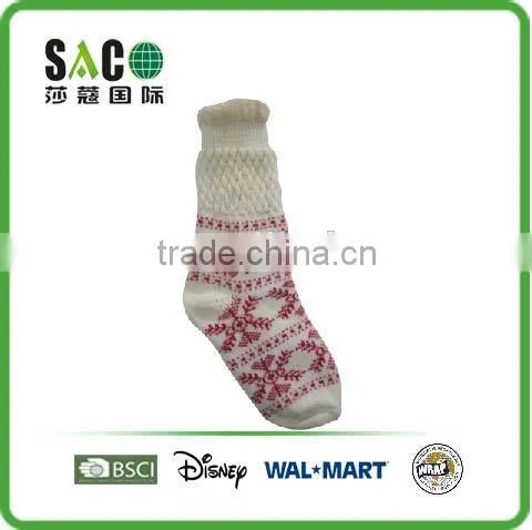 Fashion Double Layer Snow Dots Pattern Acrylic Warm Women Socks photo-4