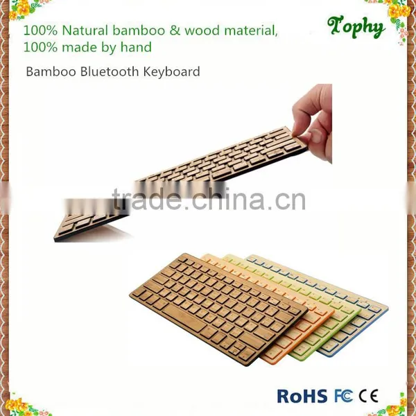 New Design Bamboo For Ipad Bluetooth Keyboard photo-6