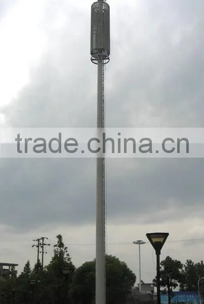 Telecom Galvanized Steel Monopole Tower photo-3