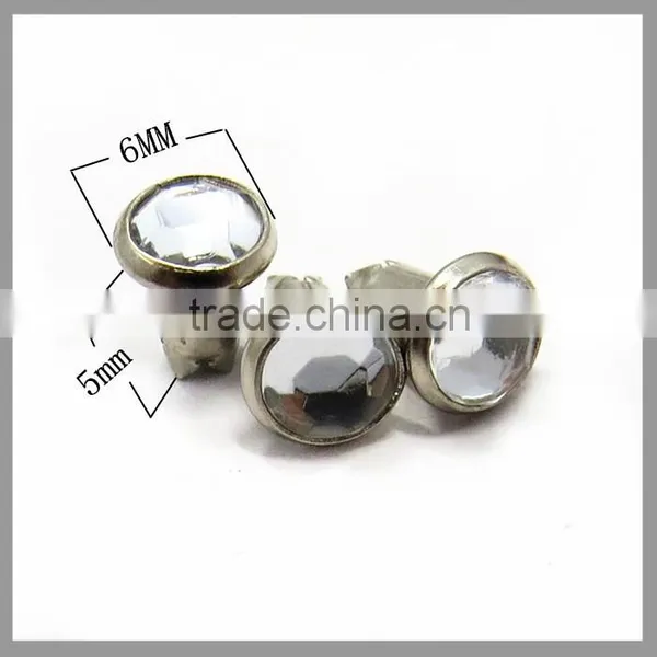 6mm Fashion Rhinstone White Stone Rivet photo-2