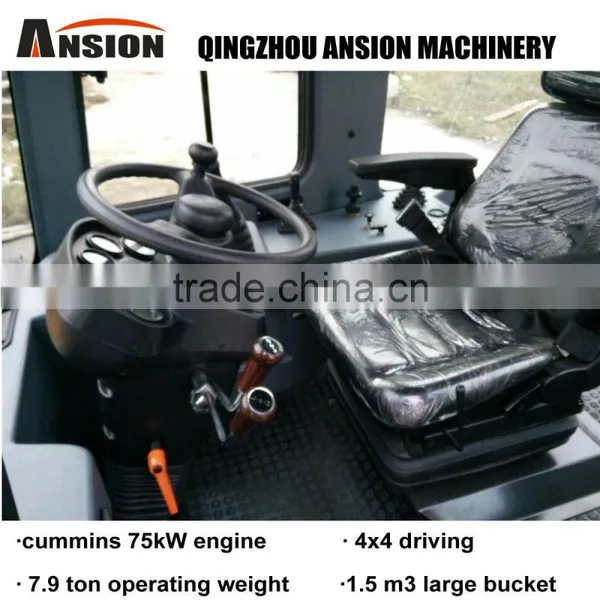 Продается экскаватор-лошадка AS790 весом 7,9 тонн, с ковшом на 1,5 м³ и ковшом на 0,3 м³, мощностью 83 кВт, максимальной скоростью 38 км/ч, с кондиционером и ручкой управления AC Pilot photo-4