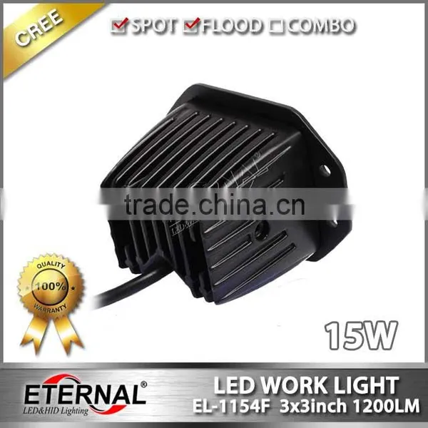 3x3in Cube Pod 15W Flush Mount Pillar 4x4 Jeep Off-road Motorsports Truck Trailer Vehicles High Power LED Work Light Fog Lamp photo-5