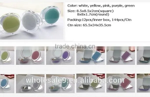 Acrylic Folding Pocket Costmetic Mirror Pink, Blue, Yellow, Green photo-4