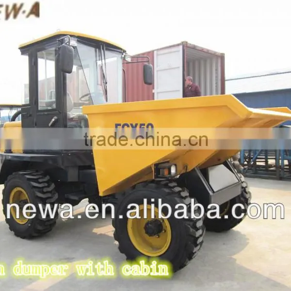 Best Seller 5000KG Front Loading 4 Wheel Mini Site Dumper