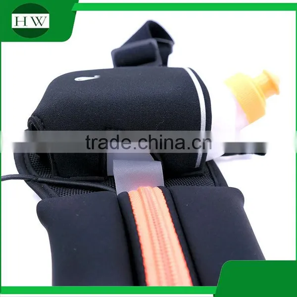 Custom Wholesale Logo Printed Reflective Waterproof Led Cell Mobile Phone Gym Sports Running Belt Waist Bag Pack With Bottle photo-5