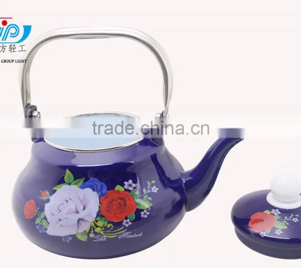 The Hot Selling High Quality Enamel Flower Kettle photo-6