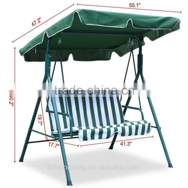 2 Seater Outdoor Swing Cushioned Canopy Hammock