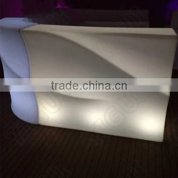 Low Back Restaurant Chairs Fiber Optic Lights Restaurant Bar Counter Table photo-2