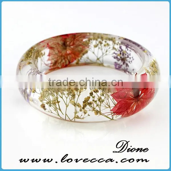 Wholesale Elegant Hand-made Resin Jewelry Real Flowers Bracelet photo-4