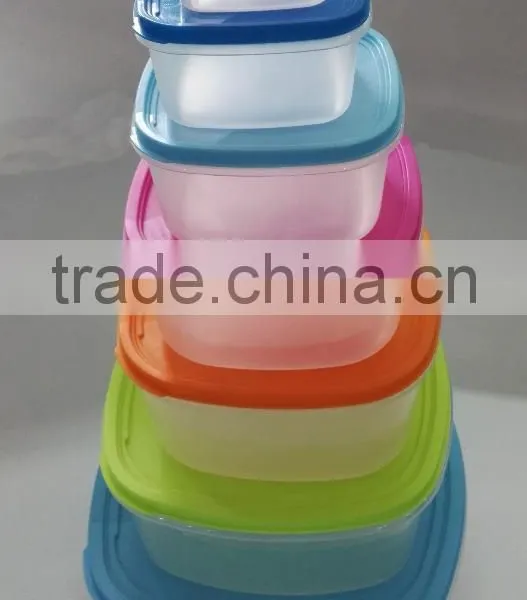 Rainbow Color 14pcs Square Plastic Storage Container photo-2