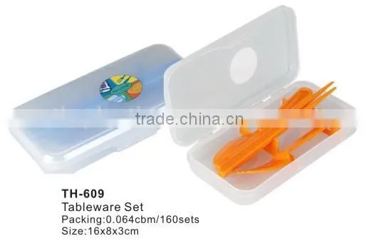 Plastic Cutlery Storage Box With Fork and Knife photo-2