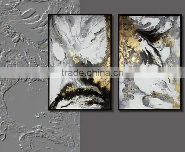 Customized for 1 PC Framed Canvas Oil Group Painting With Gold Leaf photo-2
