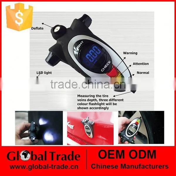 Hot Sell Vehicle & Automobiles Tools Tire Gauges 4 in 1 Digital Tire Gauge With CE Certificate A0423