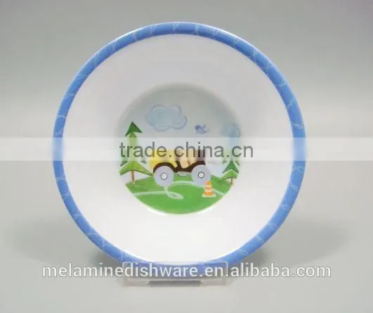 Round Cheap Factory 100% Melamine Kids Children Dinner Bowl With Customized Printing photo-2