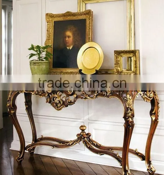 Luxury Living Room Furniture Console Table With Framed Mirror photo-3