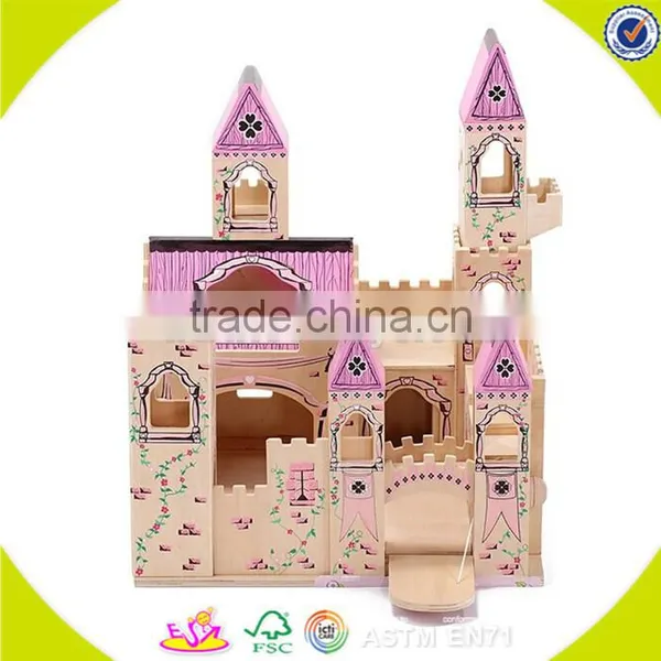 Wholesale Delicate Baby Wooden Dollhouse Playset Stylish Wooden Dollhouse Toy for Kids W06A033 photo-5