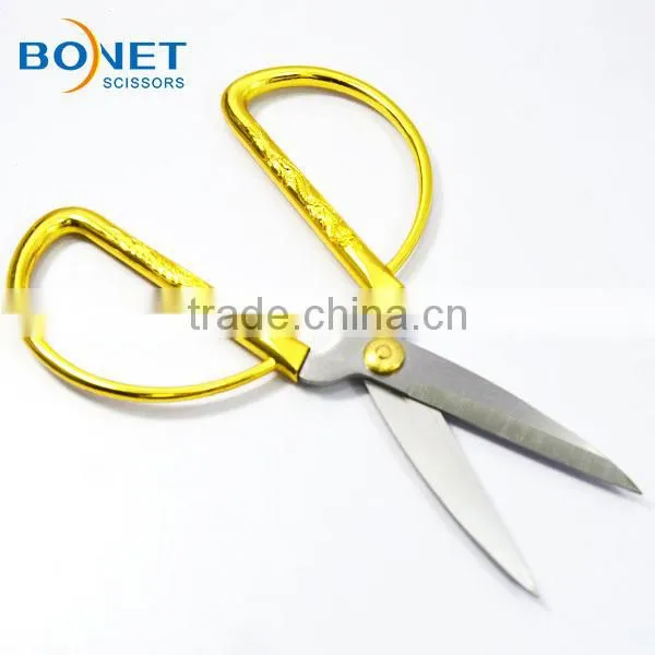 S11006 FDA Qualified 6-3/4" Zinc-Alloy Gold Handle Tailor Ribbon Scissors photo-4