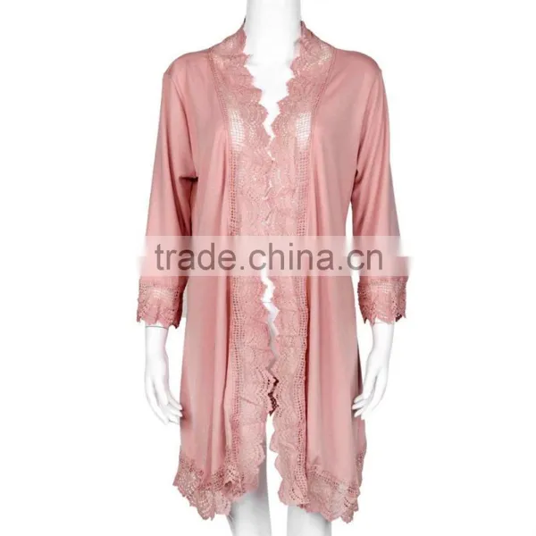 Women's Summer Casual Beach Kimono Cover Up 3/4 Sleeve Floral Lace Kimono Cardigan Swimwear Cover Up Beachwear photo-2