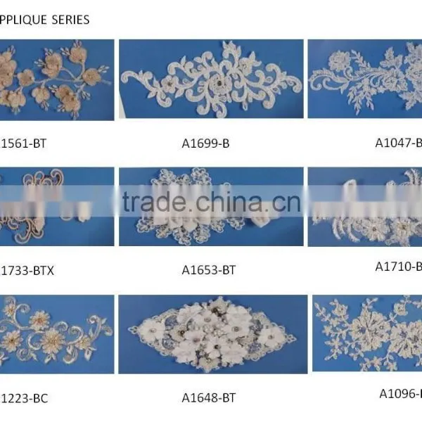 Golden Embroidery Collar Trims Sewing On Patches photo-5