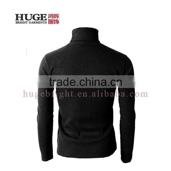 Long Sleeve Turtleneck Comfortable Mens Sweater Knitwear photo-3