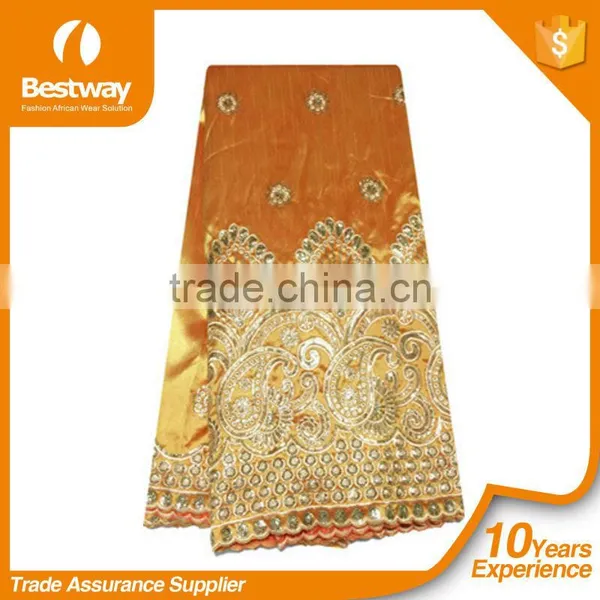 Bestwaytex New Design GP0051 Lace Dresses White Indian George Fabric For Party photo-3