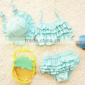 Girls Pink Swimwear One Piece Suit With Hat Best Selling Products 2017 in Usa photo-5